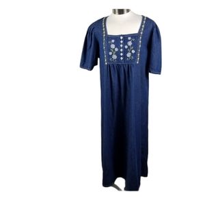 Phases Denim Long Dress Size S 100% Cotton. Condit